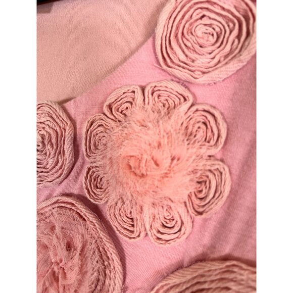 Retro Floral Coquette Feminine Top L Pink Y2K Boho Western Classic Chic Glam 80s - Picture 4 of 10